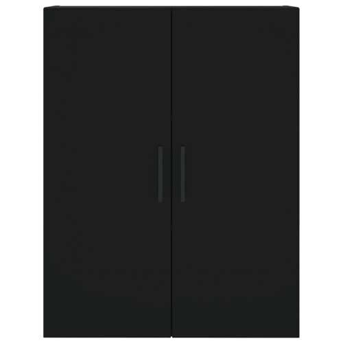 Visoka komoda crni 69,5x34x180 cm konstruirano drvo - Crna 1 2 vrata Cijena