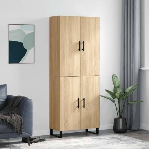Visoka komoda hrasta sonome 69,5x34x180cm od konstruiranog drva - sonoma hrast 1 2 vrata Cijena