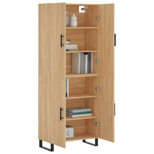 Visoka komoda hrasta sonome 69,5x34x180cm od konstruiranog drva - sonoma hrast 1 2 vrata Cijena