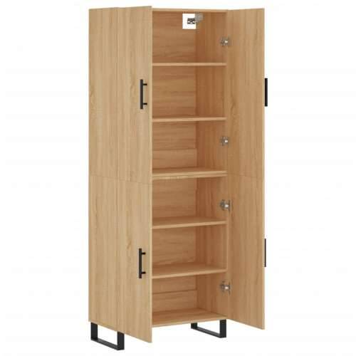 Visoka komoda hrasta sonome 69,5x34x180cm od konstruiranog drva - sonoma hrast 1 2 vrata Cijena