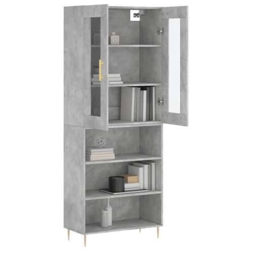 Visoka komoda siva betona 69,5x34x180 cm od konstruiranog drva Beton siva 1 3 police Cijena