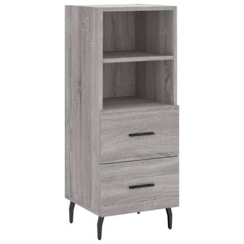 Visoka komoda siva sonome 34,5x34x180 cm od konstruiranog drva - Sivi hrast sonoma 1 2 ladice 2 police Cijena