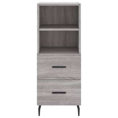 Visoka komoda siva sonome 34,5x34x180 cm od konstruiranog drva - Sivi hrast sonoma 1 2 ladice 2 police Cijena