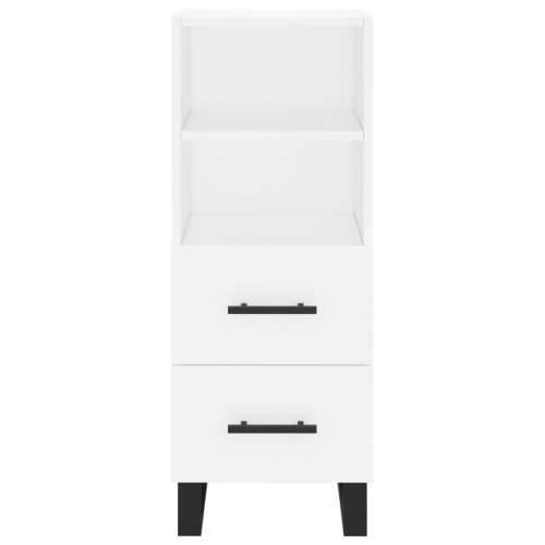 Visoka komoda bijeli 34,5x34x180 cm od konstruiranog drva - Bijela 1 2 ladice 2 police Cijena