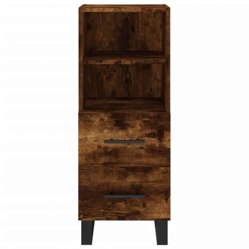 Visoka komoda dimljeni hrast 34,5x34x180cm konstruiranog drva - Dimljeni hrast 1 2 ladice 2 police Cijena