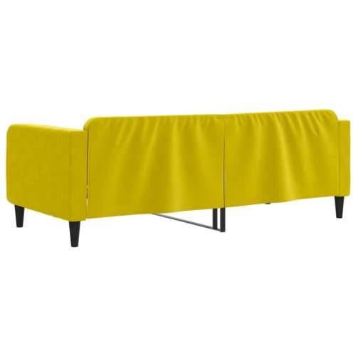 Dnevni krevet žuti 100 x 200 cm baršunasti - Žuta 100 x 200 cm bez madraca Cijena
