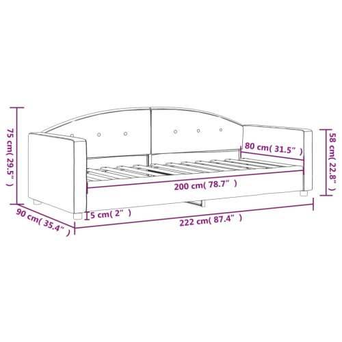 Dnevni krevet plavi 80 x 200 cm baršunasti - Plava 80 x 200 cm bez madraca Cijena