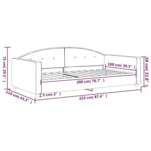 Dnevni krevet plavi 100 x 200 cm baršunasti - Plava 100 x 200 cm bez madraca Cijena
