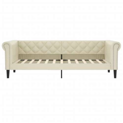 Dnevni krevet krem 90 x 200 cm od umjetne kože - Krema 90 x 200 cm bez madraca Cijena