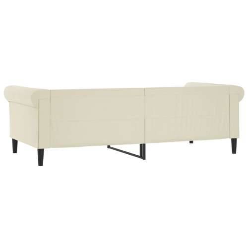 Dnevni krevet krem 90 x 200 cm od umjetne kože - Krema 90 x 200 cm bez madraca Cijena