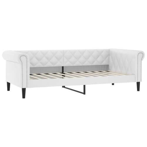 Dnevni krevet bijeli 90 x 200 cm od umjetne kože - Bijela 90 x 200 cm bez madraca Cijena