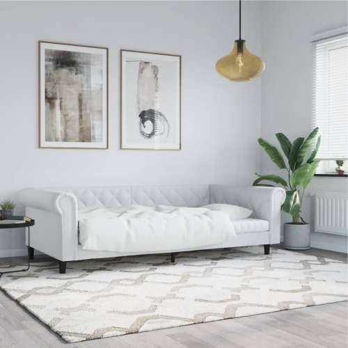 Dnevni krevet bijeli 100 x 200 cm od umjetne kože - Bijela 100 x 200 cm bez madraca Cijena