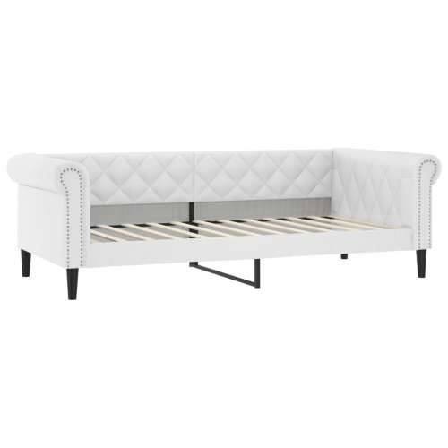 Dnevni krevet bijeli 100 x 200 cm od umjetne kože - Bijela 100 x 200 cm bez madraca Cijena