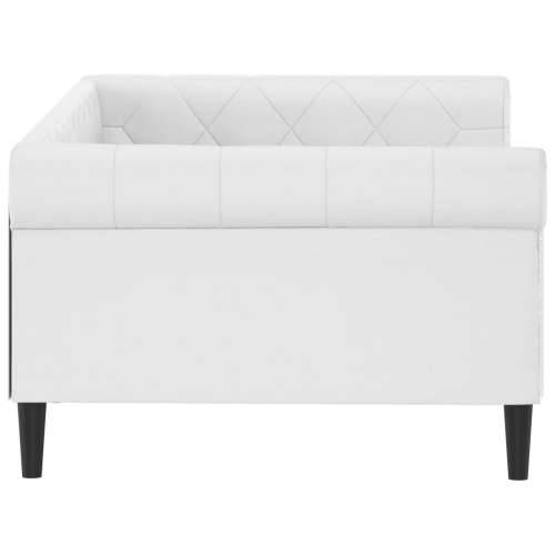 Dnevni krevet bijeli 100 x 200 cm od umjetne kože - Bijela 100 x 200 cm bez madraca Cijena