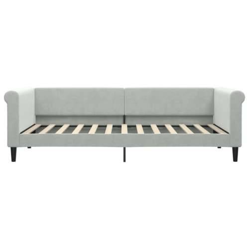 Dnevni krevet svjetlosivi 90 x 200 cm baršunasti - Svjetlosiva 90 x 200 cm bez madraca Cijena