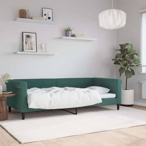 Dnevni krevet tamnozeleni 90 x 200 cm baršunasti - Tamnozelena 90 x 200 cm bez madraca Cijena