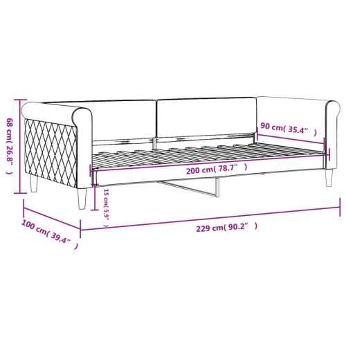 Dnevni krevet tamnozeleni 90 x 200 cm baršunasti - Tamnozelena 90 x 200 cm bez madraca Cijena