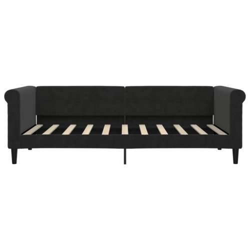 Dnevni krevet crni 90 x 190 cm baršunasti - Crna 90 x 190 cm bez madraca Cijena