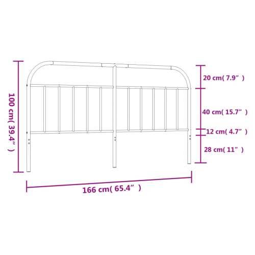 Metalno uzglavlje crno 160 cm Crna 160 cm 1 Cijena