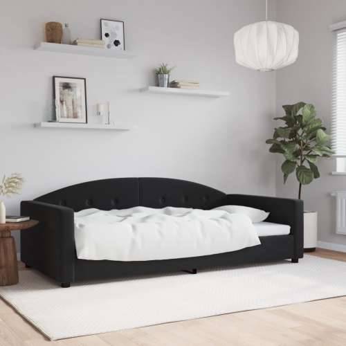 Dnevni krevet crni 100 x 200 cm baršunasti - Crna 100 x 200 cm bez madraca Cijena