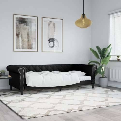 Dnevni krevet crni 80 x 200 cm od umjetne kože Crna 80 x 200 cm bez madraca Cijena