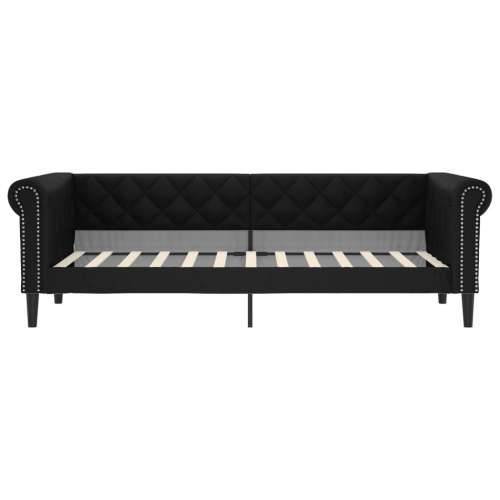 Dnevni krevet crni 80 x 200 cm od umjetne kože Crna 80 x 200 cm bez madraca Cijena