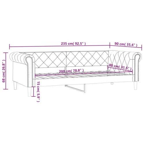 Dnevni krevet crni 80 x 200 cm od umjetne kože Crna 80 x 200 cm bez madraca Cijena