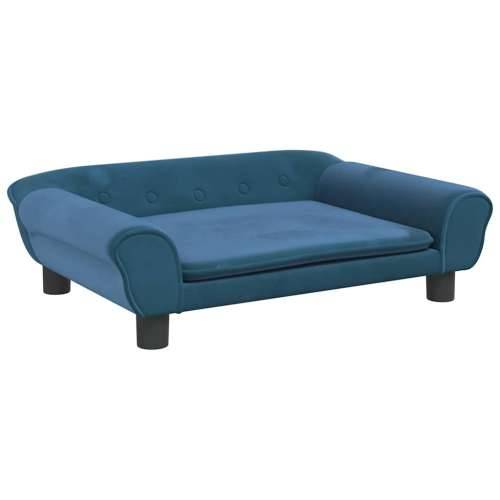 Krevet za pse plavi 70 x 48 x 22 cm baršunasti - Plava 70 x 48 x 22 cm Cijena