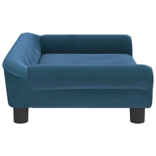 Krevet za pse plavi 70 x 48 x 22 cm baršunasti - Plava 70 x 48 x 22 cm Cijena