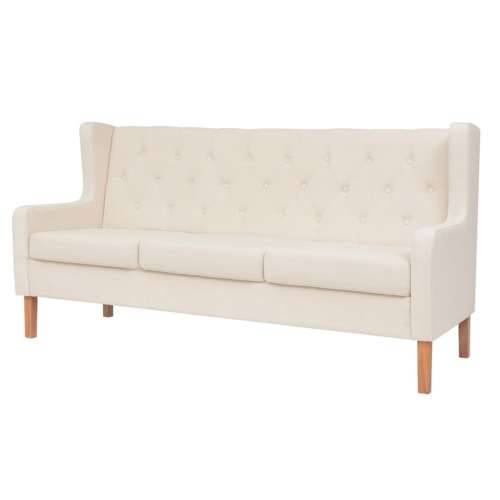 3-dijelni set sofa od tkanine krem bijeli Cijena