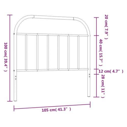 Metalno uzglavlje bijelo 100 cm - Bijela 100 cm 1 Cijena