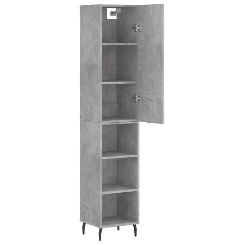 Visoka komoda siva betona 34,5x34x180 cm od konstruiranog drva - Beton siva 1 3 police Cijena