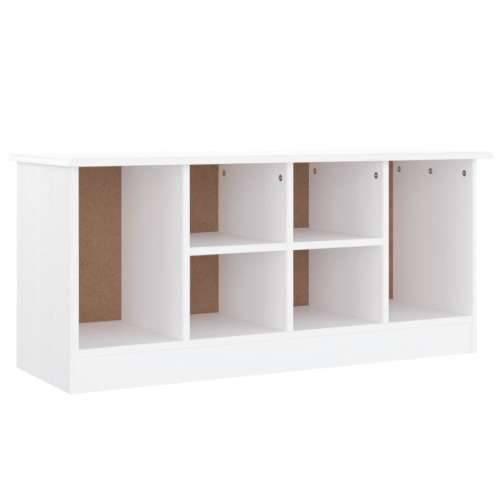 Klupa za cipele ALTA bijela 100 x 35 x 45 cm masivna borovina - Bijela Cijena