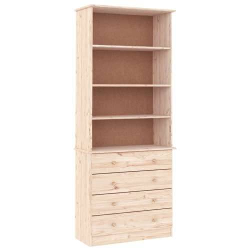Regal za knjige s ladicama ALTA 77x35x186,5 cm masivna borovina - Prirodna 1 Cijena