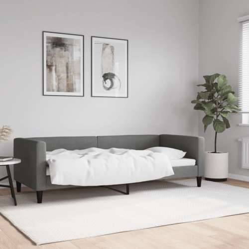 Dnevni krevet tamnosivi 80 x 200 cm od tkanine - Tamno siva 80 x 200 cm bez madraca Cijena