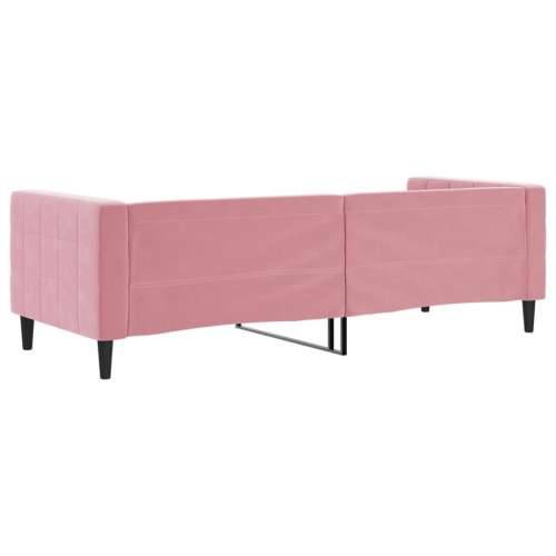 Dnevni krevet ružičasti 80 x 200 cm baršunasti - Ružičasta 80 x 200 cm bez madraca Cijena