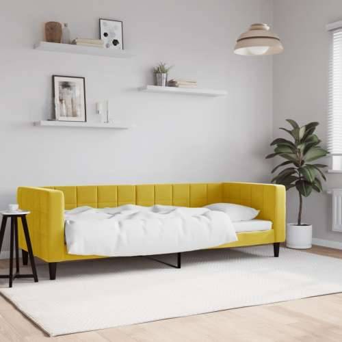Dnevni krevet žuti 80 x 200 cm baršunasti - Žuta 80 x 200 cm bez madraca Cijena