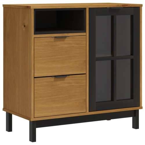 Komoda sa staklenim vratima FLAM 80x40x80 cm masivna borovina Cijena