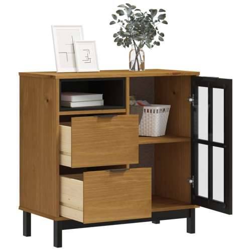 Komoda sa staklenim vratima FLAM 80x40x80 cm masivna borovina Cijena