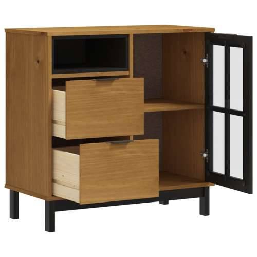 Komoda sa staklenim vratima FLAM 80x40x80 cm masivna borovina Cijena