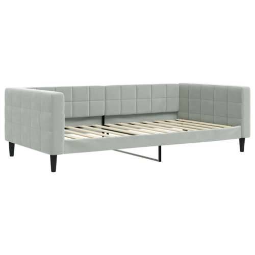Dnevni krevet svjetlosivi 100 x 200 cm baršunasti - Svjetlosiva 100 x 200 cm bez madraca Cijena