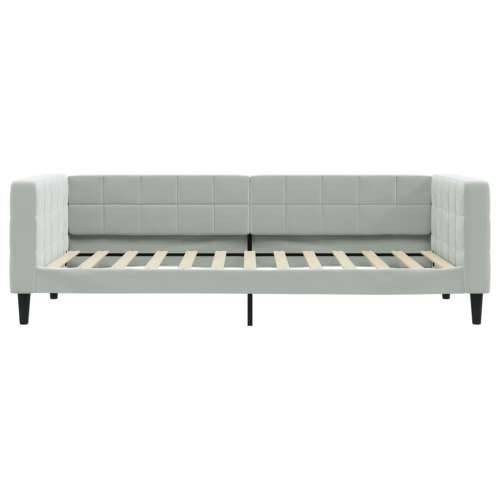 Dnevni krevet svjetlosivi 100 x 200 cm baršunasti - Svjetlosiva 100 x 200 cm bez madraca Cijena