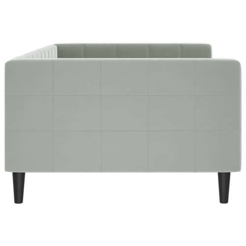 Dnevni krevet svjetlosivi 100 x 200 cm baršunasti - Svjetlosiva 100 x 200 cm bez madraca Cijena