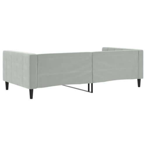 Dnevni krevet svjetlosivi 100 x 200 cm baršunasti - Svjetlosiva 100 x 200 cm bez madraca Cijena