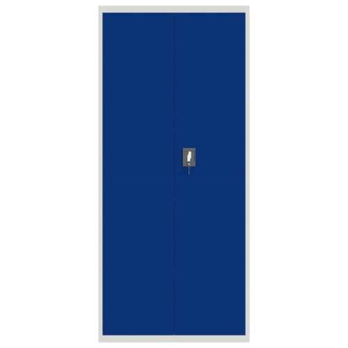 Ormarić za spise svjetlosivi i plavi 90 x 40 x 200 cm čelični Cijena