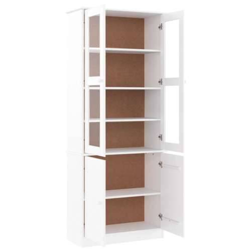 Staklena vitrina ALTA bijela 77x35x186,5 cm od masivne borovine Bijela 1 Cijena