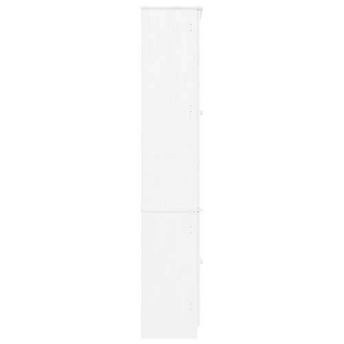 Staklena vitrina ALTA bijela 77x35x186,5 cm od masivne borovine Bijela 1 Cijena
