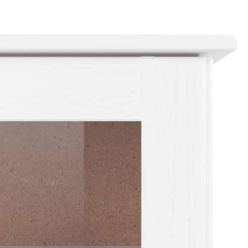 Staklena vitrina ALTA bijela 77x35x186,5 cm od masivne borovine Bijela 1 Cijena