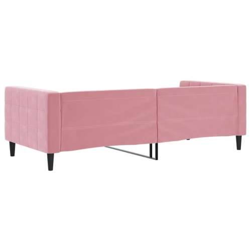 Dnevni krevet ružičasti 90 x 200 cm baršunasti - Ružičasta 90 x 200 cm bez madraca Cijena