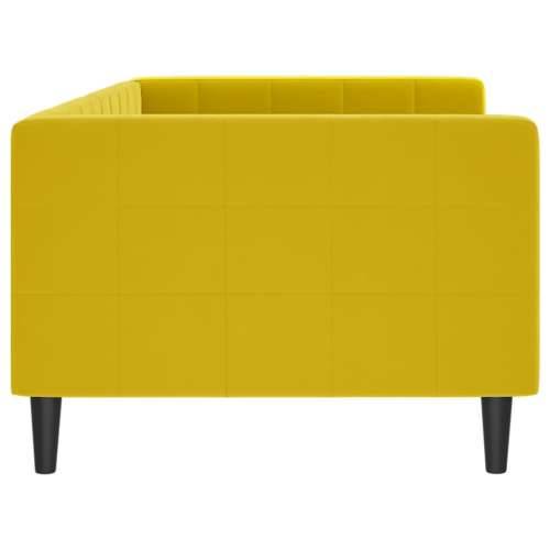 Dnevni krevet žuti 90 x 200 cm baršunasti - Žuta 90 x 200 cm bez madraca Cijena
